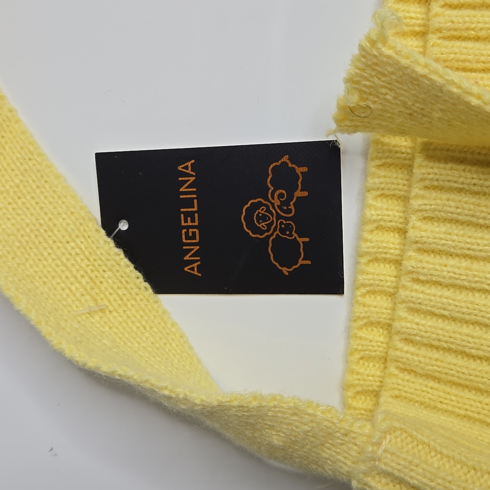 Women Knitting Shoulder Bag Contrast Color Checked Blue Yellow Coral NWT - Picture 3 of 8